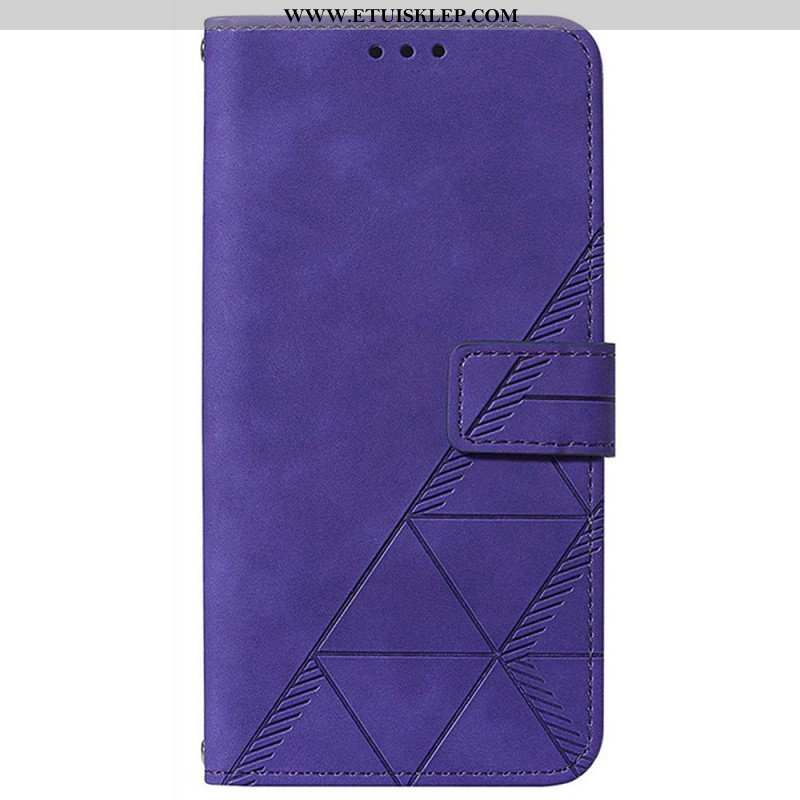 Etui Folio do Realme 9 Pro 5G Efekt Skóry Piramidy